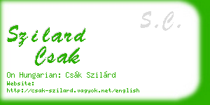 szilard csak business card