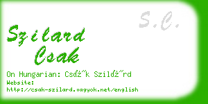 szilard csak business card